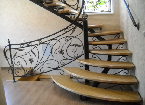 Декоративная кованая лестница КЛ-014