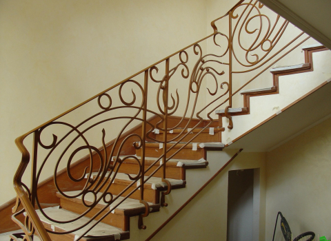 Декоративная кованая лестница КЛ-064