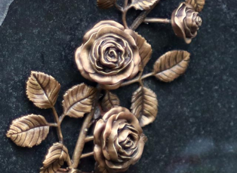 Ветка кованых бронзовых роз КЦВ-001