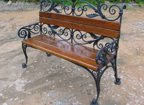 Кованая скамейка в стиле барокко КС-016