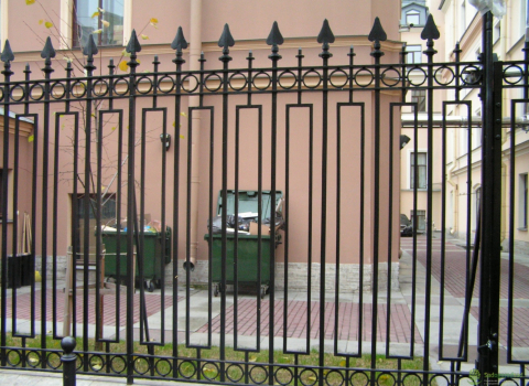 Кованый забор в стиле Арт-деко ЗА-106