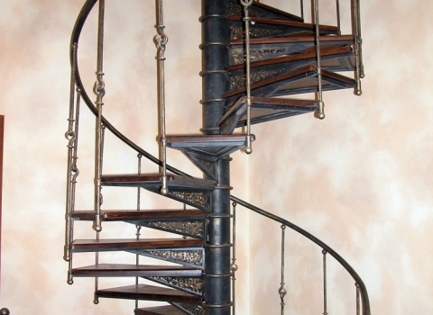 Кованая лестница в стиле минимализм КЛ-016