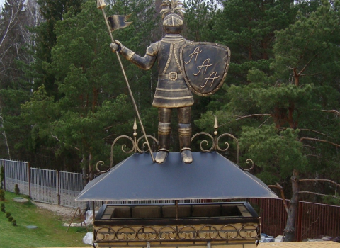 Кованая фигура рыцаря для флюгера КФЛ-016