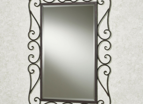 Кованое зеркало с витыми элементами КЗР-099