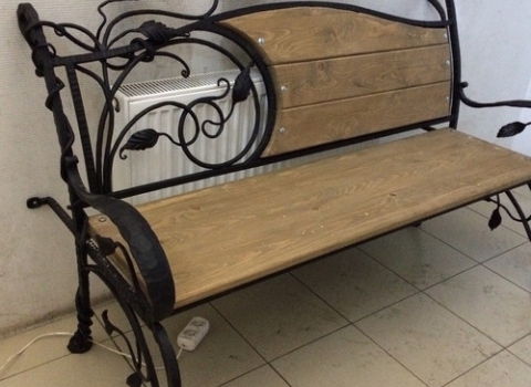 Кованая скамейка с ручной ковкой КС-076